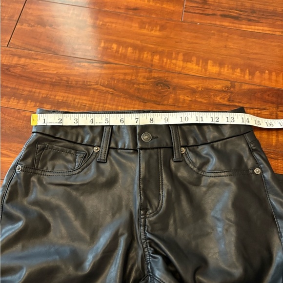 AmericanEagle outfitters black faux leather curvy classic bootcut jeans 28 short - Picture 13 of 16